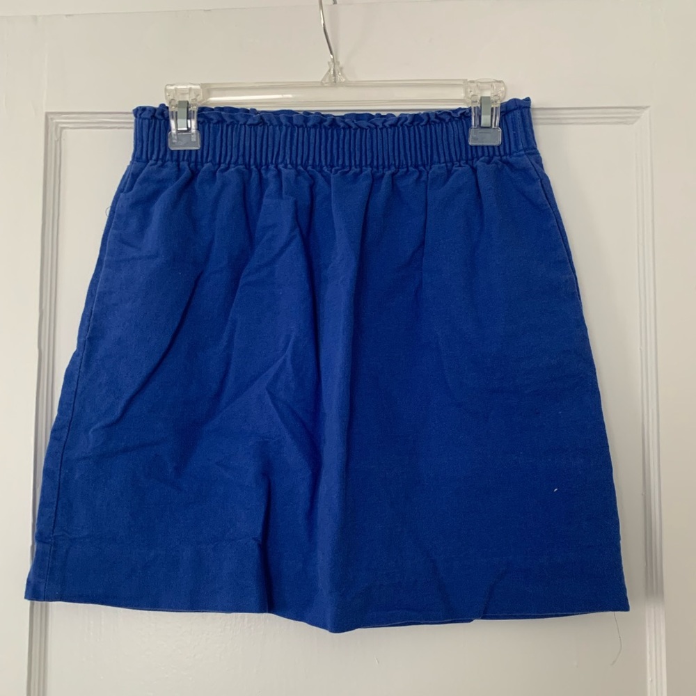 Royal blue J Crew Factory pull on skirt size 8